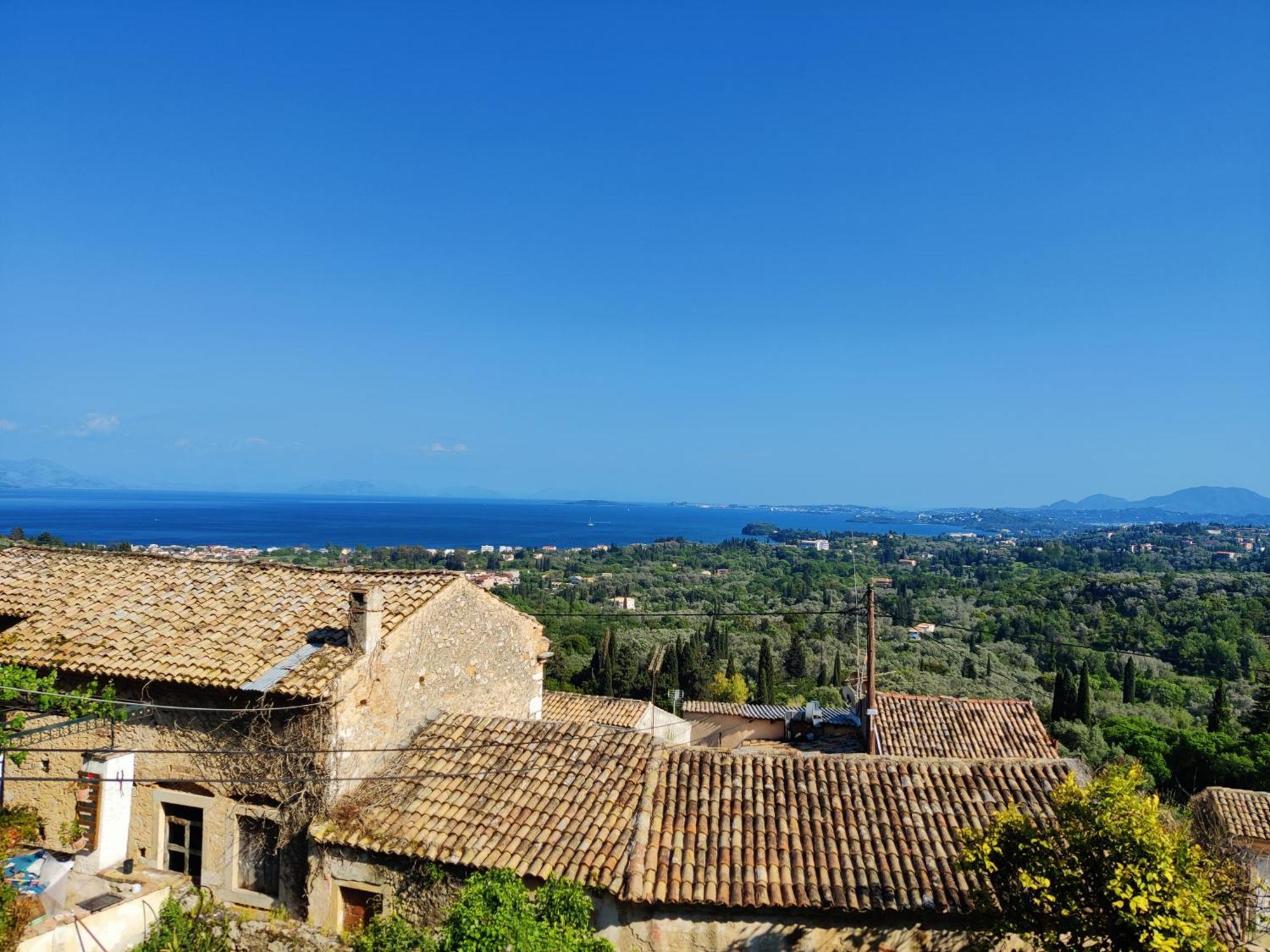 Corfu Sea View House - Live In Corfu Like A Local! Leilighet Ágios Márkos Eksteriør bilde
